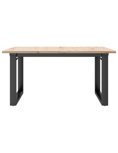 Tavolino da Salotto Telaio a O 80x80x45cm Massello Pino e Ghisa