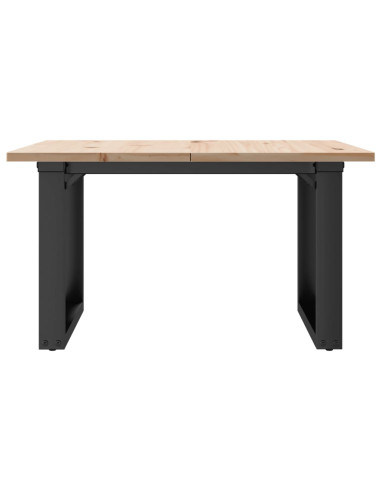 Tavolino da Salotto Telaio a O 60x60x40cm Massello Pino e Ghisa