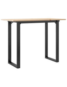 Tavolo da Pranzo Telaio a O 100x50x75 cm Massello Pino e Ghisa