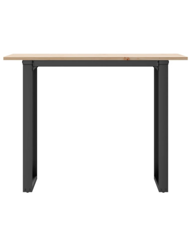 Tavolo da Pranzo Telaio a O 100x50x75 cm Massello Pino e Ghisa