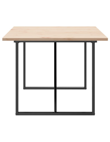 Tavolo Pranzo Telaio a O 200x100x75,5 cm Legno Pino e Acciaio