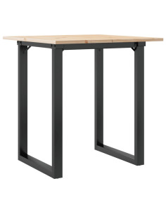 Tavolo da Pranzo Telaio a O 60x60x75 cm Massello Pino e Ghisa