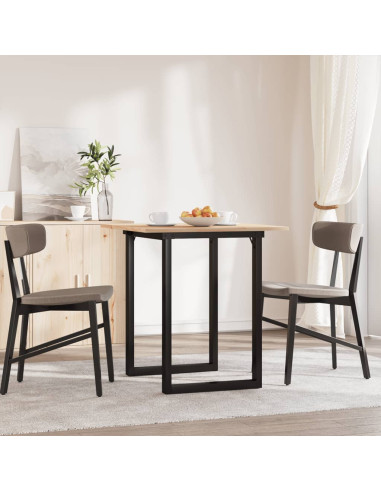 Tavolo da Pranzo Telaio a O 60x60x75 cm Massello Pino e Ghisa