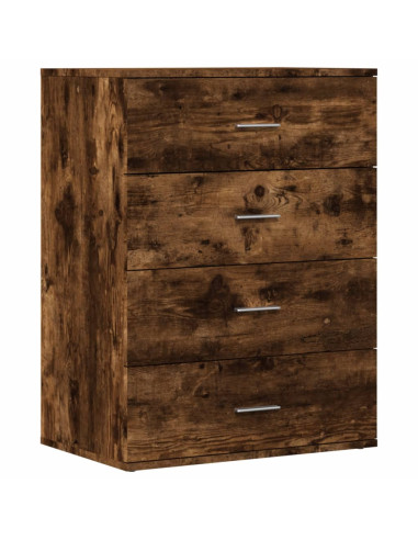 Credenze 2 pz Rovere Fumo 60x39x80 cm in Legno Multistrato