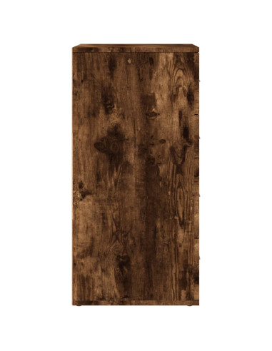 Credenze 2 pz Rovere Fumo 60x39x80 cm in Legno Multistrato