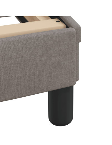 Letto con Materasso Tortora 200x200 cm in Tessuto