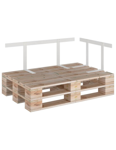 Schienale per Divano a Pallet Bianco 110 cm in Ferro