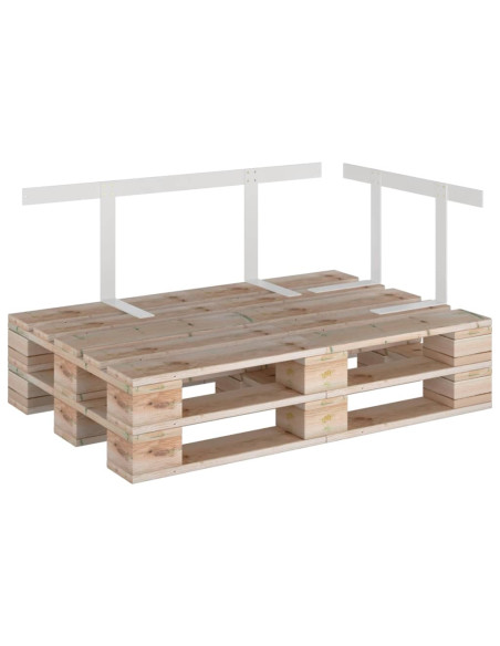 Schienale per Divano a Pallet Bianco 110 cm in Ferro
