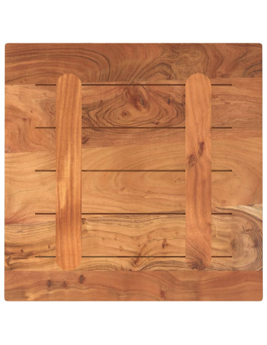 Piano per Tavolo 60x60x3,8 cm Quadrato Legno Massello di Acacia