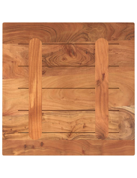 Piano per Tavolo 60x60x3,8 cm Quadrato Legno Massello di Acacia