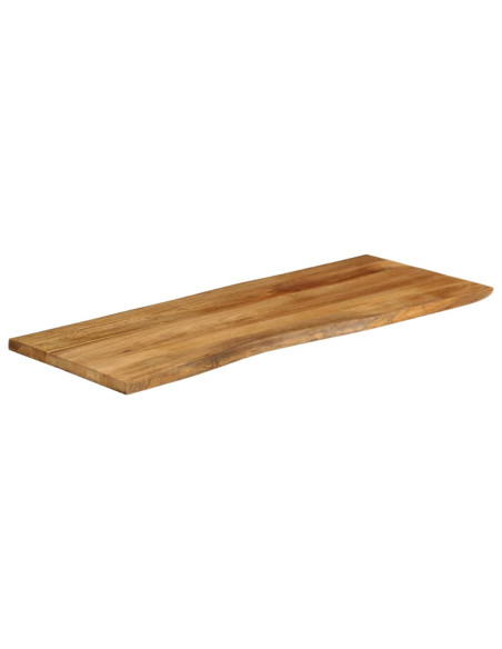 Piano Tavolo 140x60x2,5 cm Bordi Vivi in Legno Massello Mango