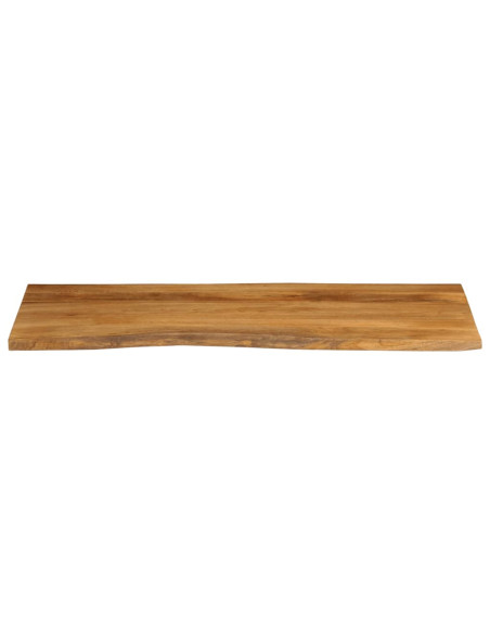 Piano Tavolo 140x60x2,5 cm Bordi Vivi in Legno Massello Mango