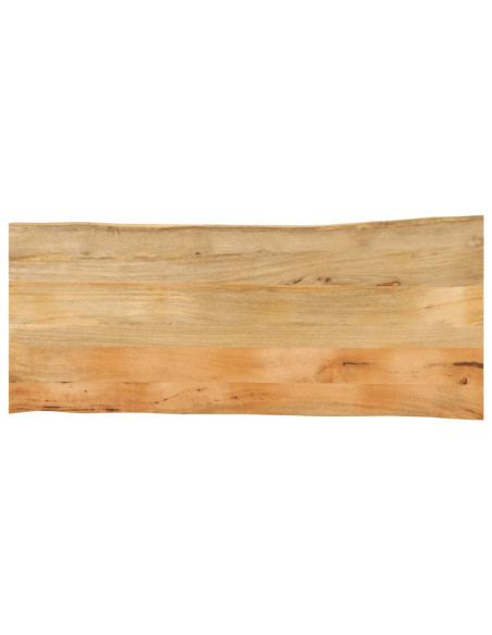 Piano Tavolo 140x60x3,8 cm Bordi Vivi in Legno Massello Mango