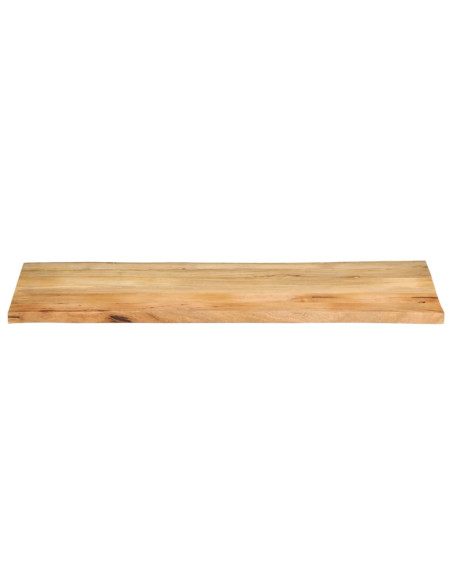 Piano Tavolo 140x60x3,8 cm Bordi Vivi in Legno Massello Mango