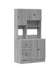 Mobile da Cucina Grigio Sonoma 95x50x180cm in Legno Multistrato