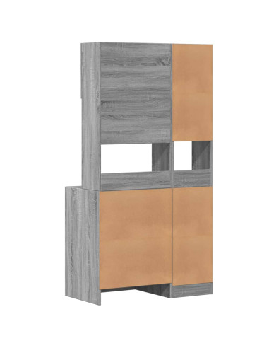 Mobile da Cucina Grigio Sonoma 95x50x180cm in Legno Multistrato