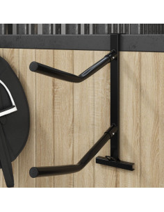 Portasella con Gancio per Briglia a Braccio Doppio Nero Ferro 2