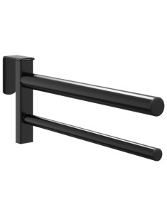 Portasella con Doppio Braccio Portatile Nero in Ferro