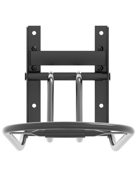 Portasella da Parete Pieghevole Nero in Ferro