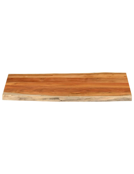 Piano Tavolo 120x60x2,5 cm Rettangolare Legno Acacia Bordi Vivi