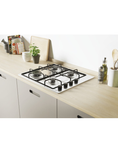 Candy Idea CHW6LBX Acciaio inox Da incasso 56 cm Gas 4 Fornello(i)