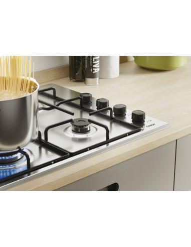 Candy Idea CHW6LBX Acciaio inox Da incasso 56 cm Gas 4 Fornello(i)