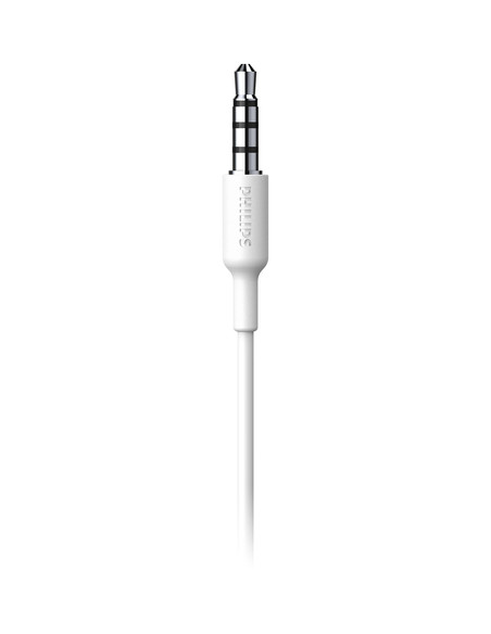 Philips TAA1105WT/00 Cuffie con Filo per Fitness e Sport, Microfono, IPX2 Resistenti al Sudore, Supporti per l'orecchio Flessibi