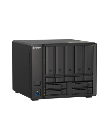 QNAP TS-H973AX NAS Tower Ryzen Embedded V1500B 32 GB DDR4 0 TB QuTS hero Nero