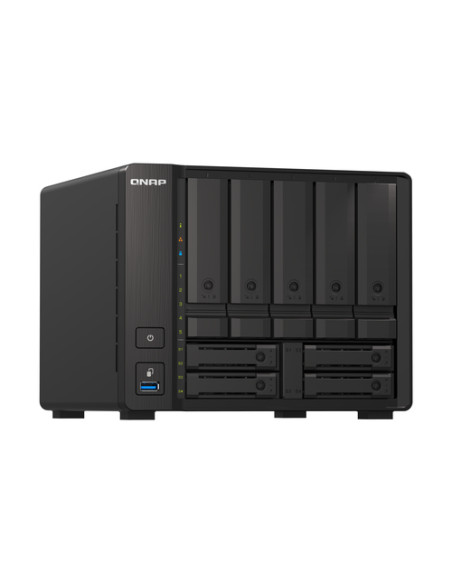 QNAP TS-H973AX NAS Tower Ryzen Embedded V1500B 32 GB DDR4 0 TB QuTS hero Nero