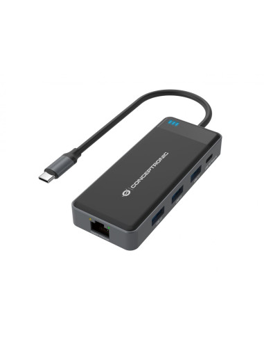 Conceptronic DONN14G replicatore di porte e docking station per laptop Cablato USB 3.2 Gen 1 (3.1 Gen 1) Type-C Grigio