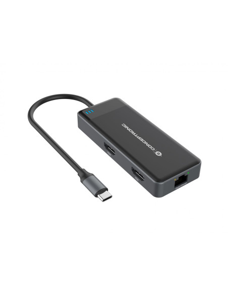 Conceptronic DONN14G replicatore di porte e docking station per laptop Cablato USB 3.2 Gen 1 (3.1 Gen 1) Type-C Grigio
