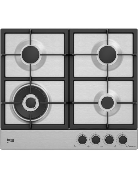 Beko HIAW64225SXE Acciaio inox Da incasso 60 cm Gas 4 Fornello(i)