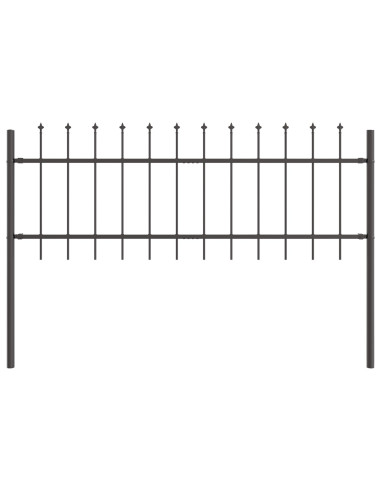 Recinzione per Giardino 8 pcs Grigio 13,6 x 0,6 m