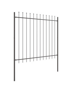 Recinzione per Giardino 8 pcs Grigio 13,6 x 1,5 m 2