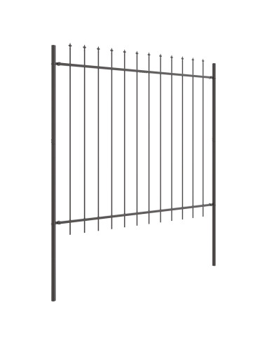 Recinzione per Giardino 8 pcs Grigio 13,6 x 1,5 m