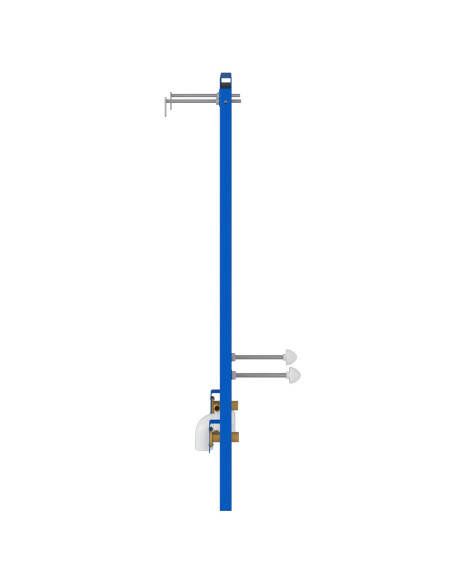 Supporti per Accessori da Bagno  Blu Metallo, Plastica