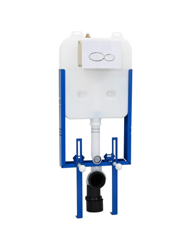 Telaio del Cistern Bianco 50 x 8 x 131 cm Acciaio