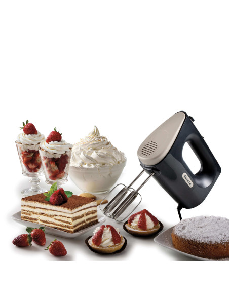 Ariete 1545 Sbattitore Breakfast, 450W, 5 velocità, Funzione turbo, 2 fruste, Dark & Sahara Grey