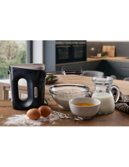 Ariete 1545 Sbattitore Breakfast, 450W, 5 velocità, Funzione turbo, 2 fruste, Dark & Sahara Grey