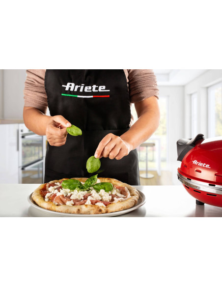 Ariete 909 Forno Pizza - Pizza in 4 minuti - Piastra in pietra refrattaria con trattamento antiaderente - Temperatura max 400° 