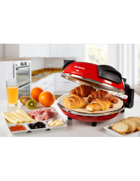 Ariete 909 Forno Pizza - Pizza in 4 minuti - Piastra in pietra refrattaria con trattamento antiaderente - Temperatura max 400° 