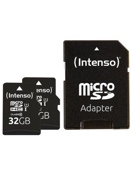 INTENSO MICRO SD UHS-I  PREMIUM CON INCL SD ADAPTER 32GB CONFEZIONE DA 2 PEZZI