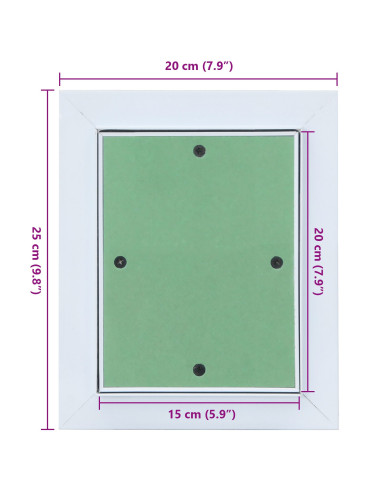 Pannello di Accesso Verde e Argento 20 x 25 cm