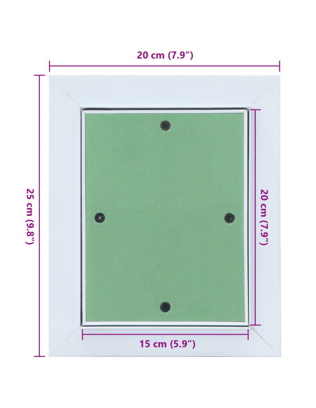 Pannello di Accesso Verde e Argento 20 x 25 cm