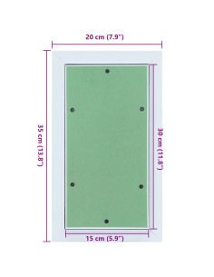 Pannello di Accesso Verde e Argento 20 x 35 cm 2