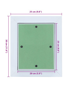 Pannello di Accesso Verde e Argento 25 x 30 cm 2