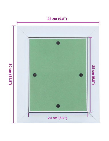 Pannello di Accesso Verde e Argento 25 x 30 cm