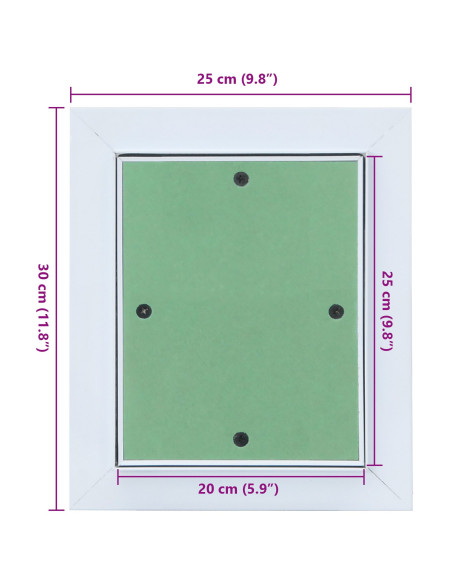 Pannello di Accesso Verde e Argento 25 x 30 cm