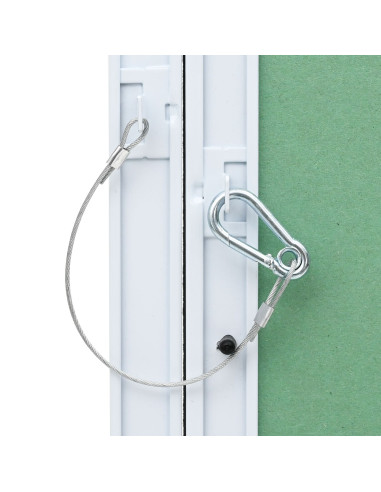 Pannello di Accesso Verde e Argento 30 x 30 cm