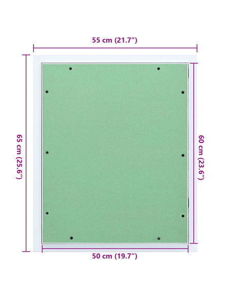 Pannello di Accesso Verde e Argento 55 x 65 cm
